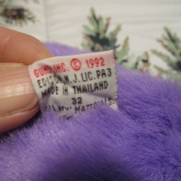 Victoria's Secret Gund Purple Bear 1992 Vintage Rare - Picture 5 of 5